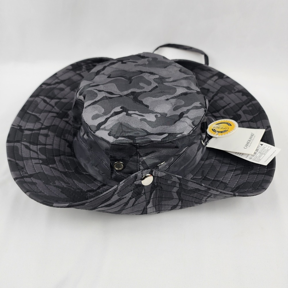 Camoland fishing bucket hat Camo Gray Breathable SPF 50 Fine Polyester Quick Dry - Picture 5 of 6